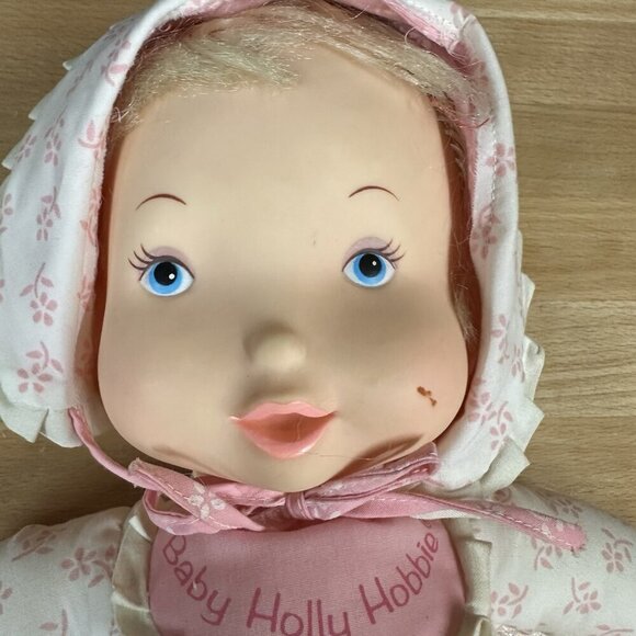 80s Knickerbocker Baby Holly Hobbie Cloth Doll Pink Vintage - Picture 3 of 4